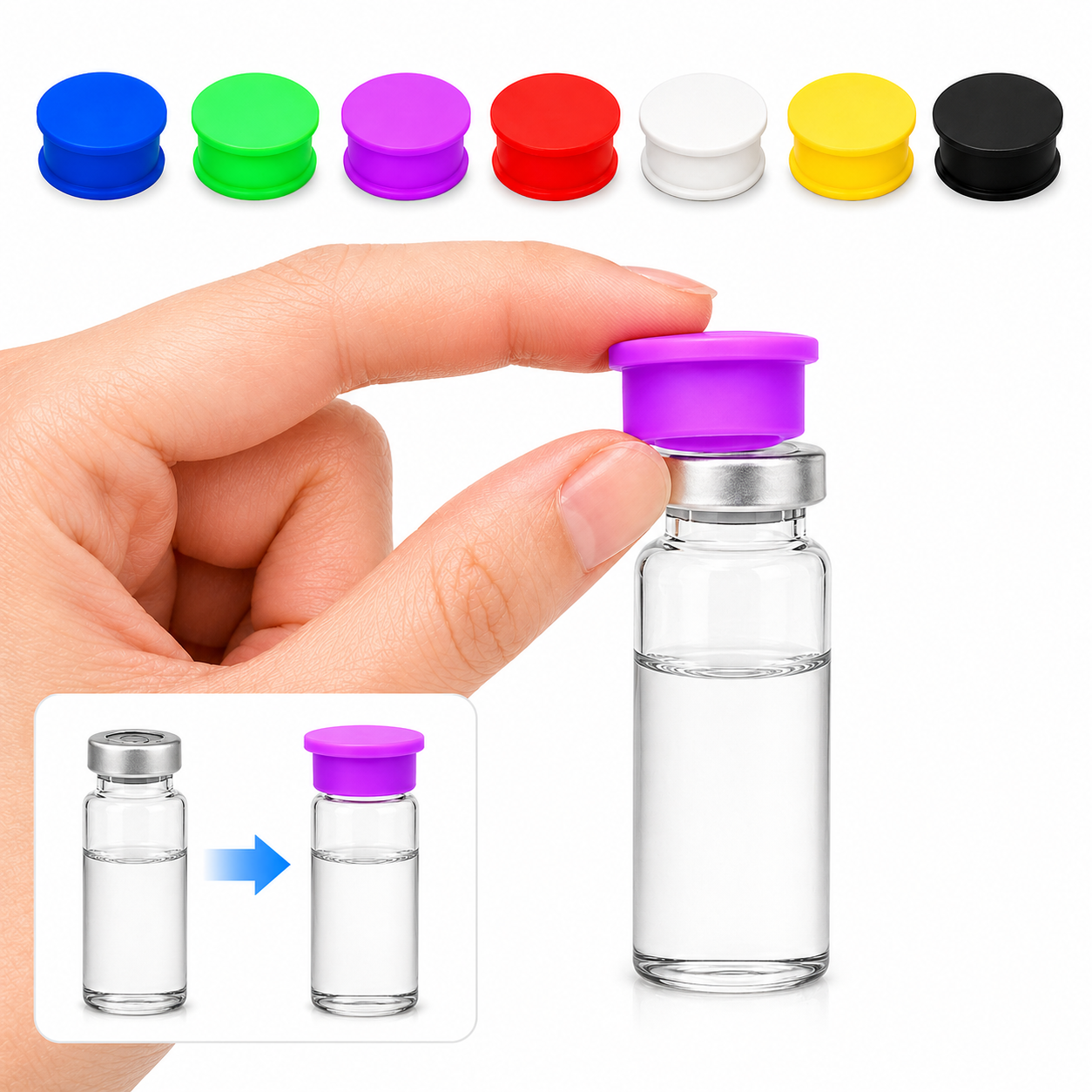 vial stoppers premium rubber peptide vial seal PSPeptides research