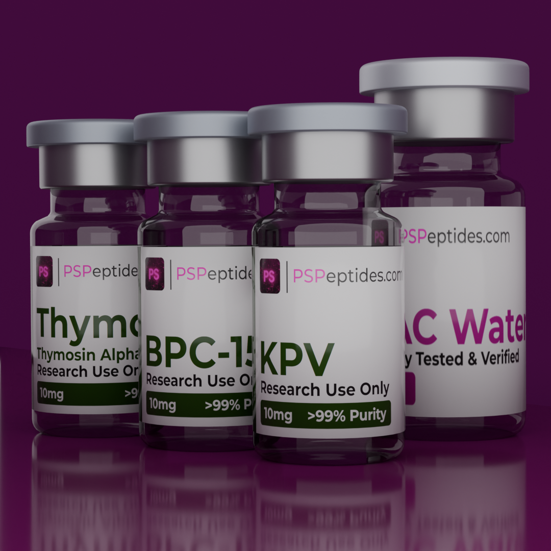 gut revival peptide bundle BPC-157 KPV Thymosin Alpha-1 research vials PSPeptides